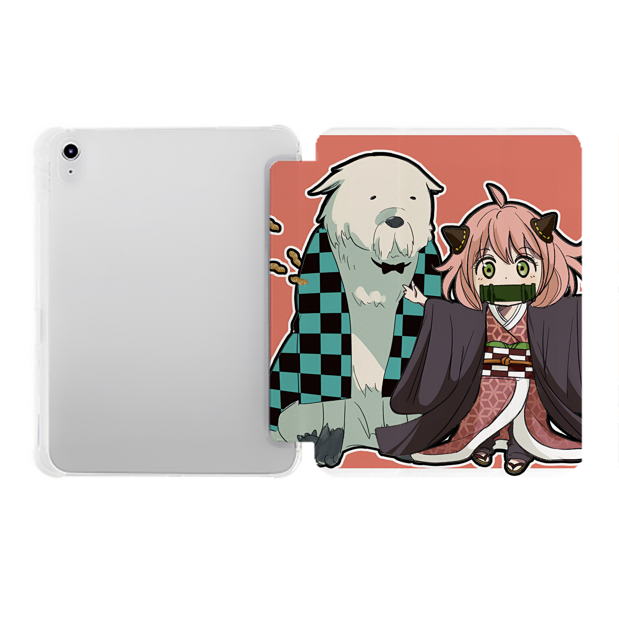 （画像用） SPY×FAMILY间谍家家酒 IPad ケース ペン収納付き 三つ折りスタンド PUレザー×シリコン 対応機種9.5/10.5/10.9インチ